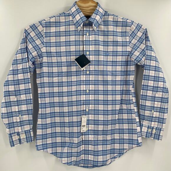 Brooks Brothers Blue and Pink Plaid Casual Button Down Shirt - Picture 5 of 6